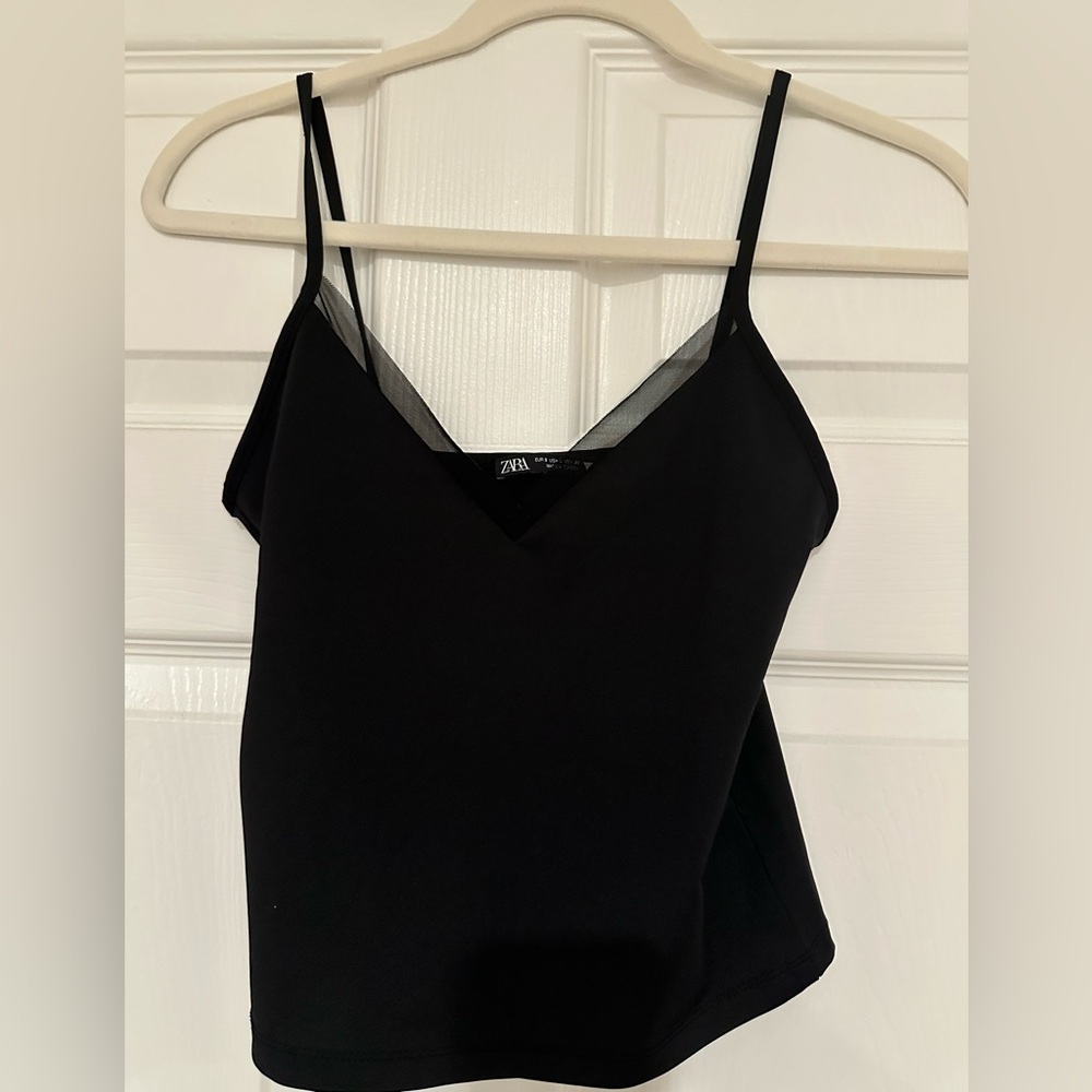 Zara Elegant Black Camisole Top